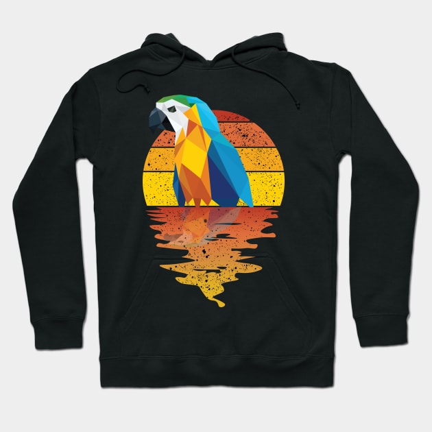 Vintage cute bird reflected on lights of moon Hoodie by mutarek